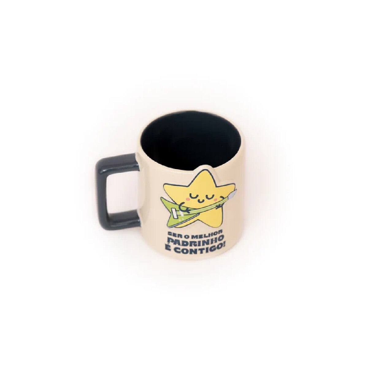 Caneca Cerâmica 3D Estrela - Ser o Melhor Padrinho é Contigo 3