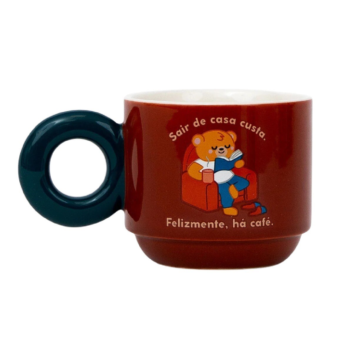 Caneca Empilhável-Sair De Casa Custa 2