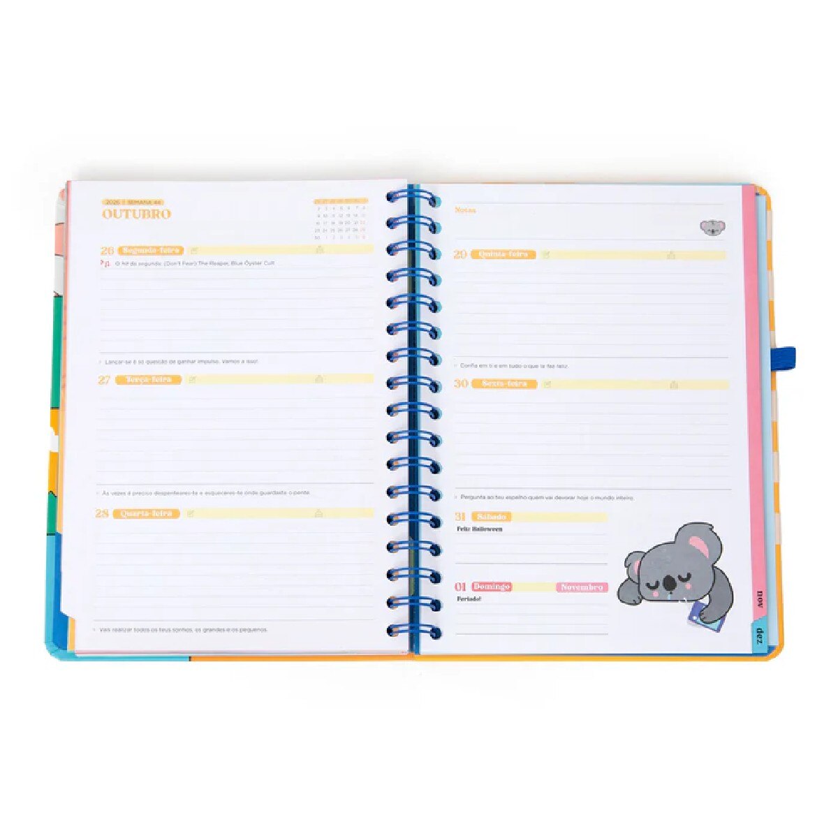 Agenda Semanal 12 Meses 2026 A5 - Planos Random 6