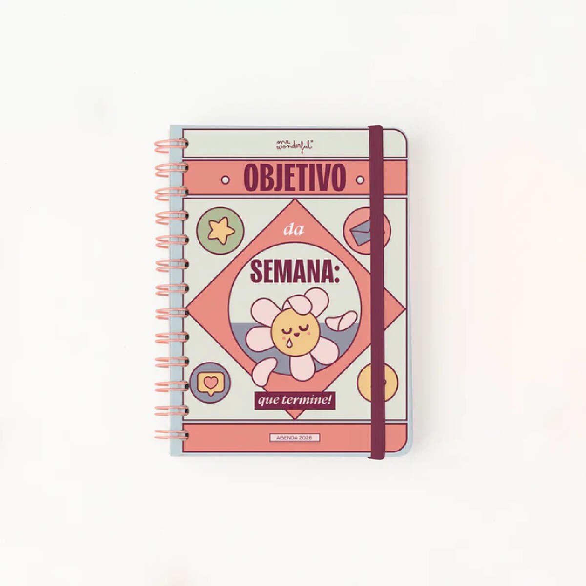 Agenda Semanal 12 Meses 2026 Wonder Pequena - Objetivo da Semana: Que Termine 2