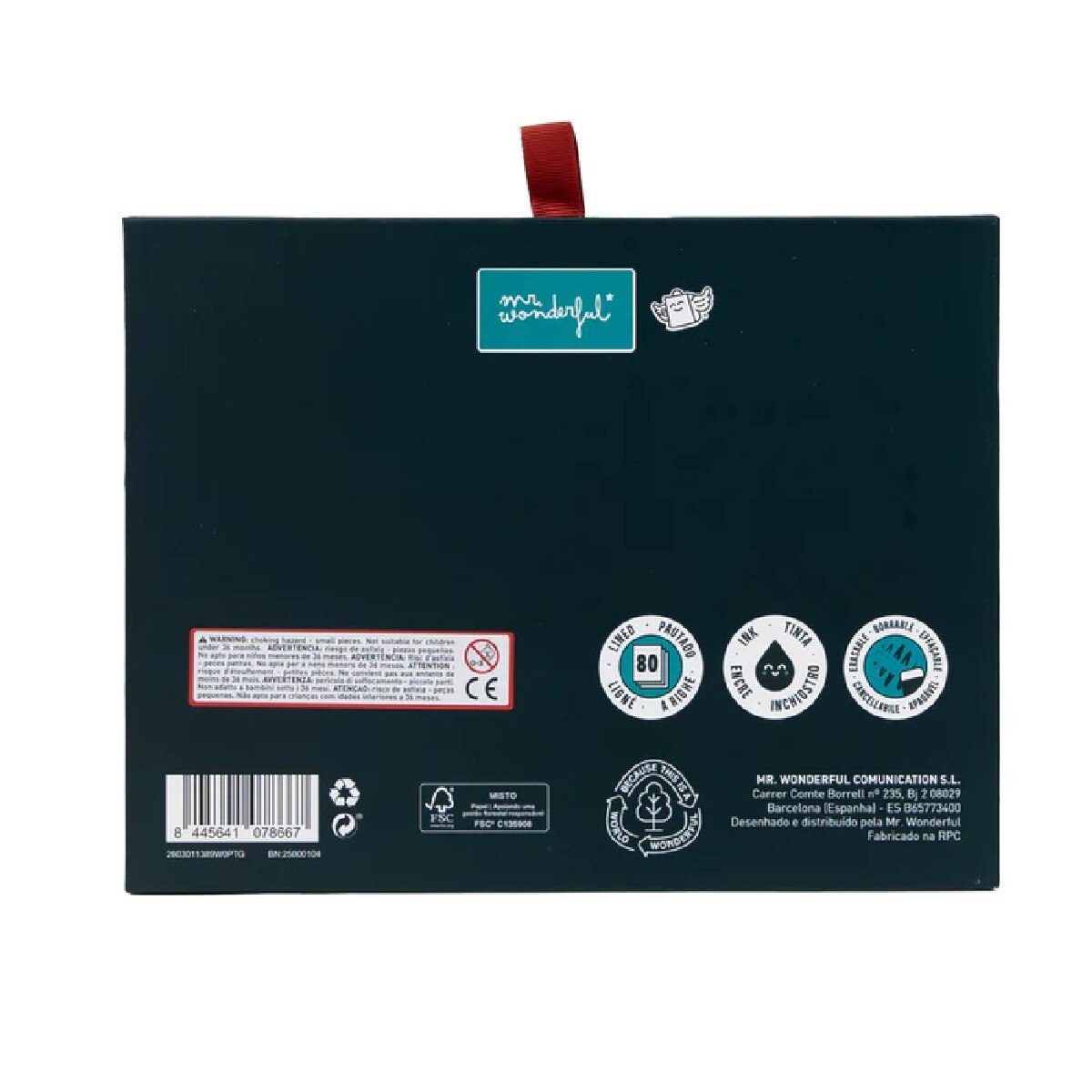 Conjunto Caderno A6 + Porta Cartões + Caneta Apagável Bo-Bo Urso 5