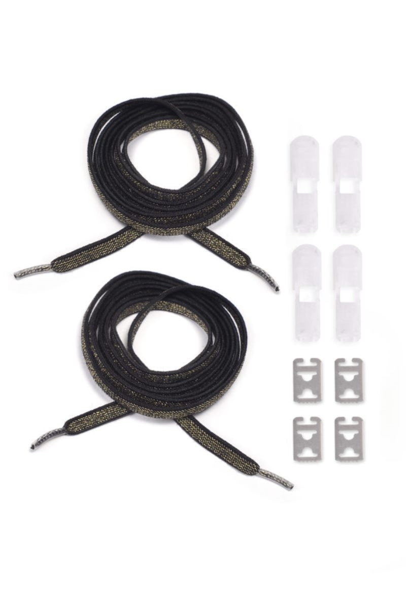 Atacador elástico com sistema ATAFIX preto e dourado 3
