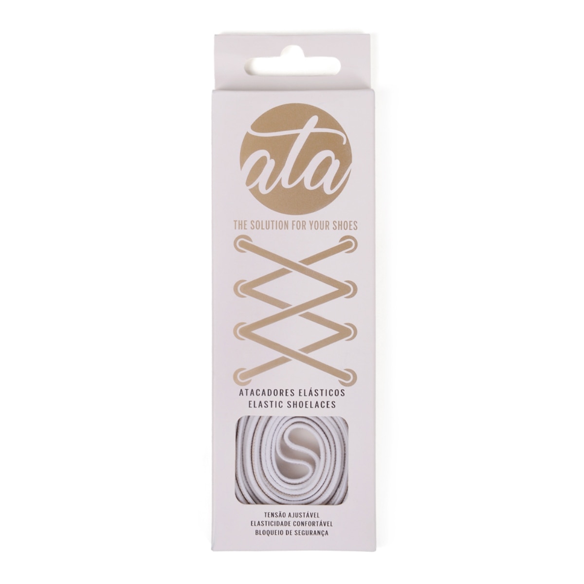Atacador elástico com sistema ATAFIX branco dourado 5
