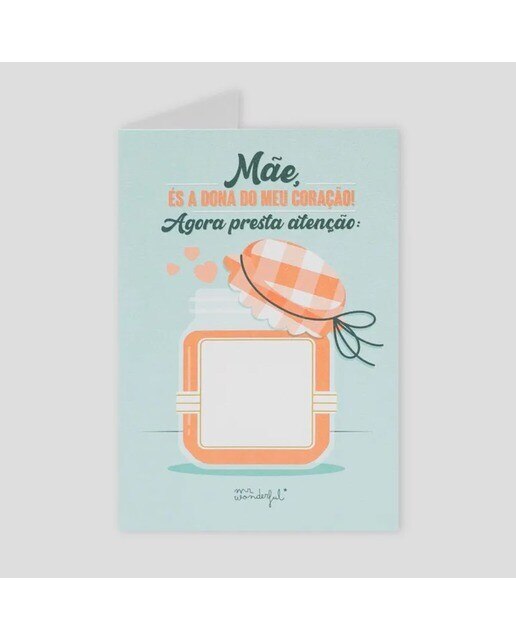 Postal raspadinha - Mãe, és a dona do meu coração 1