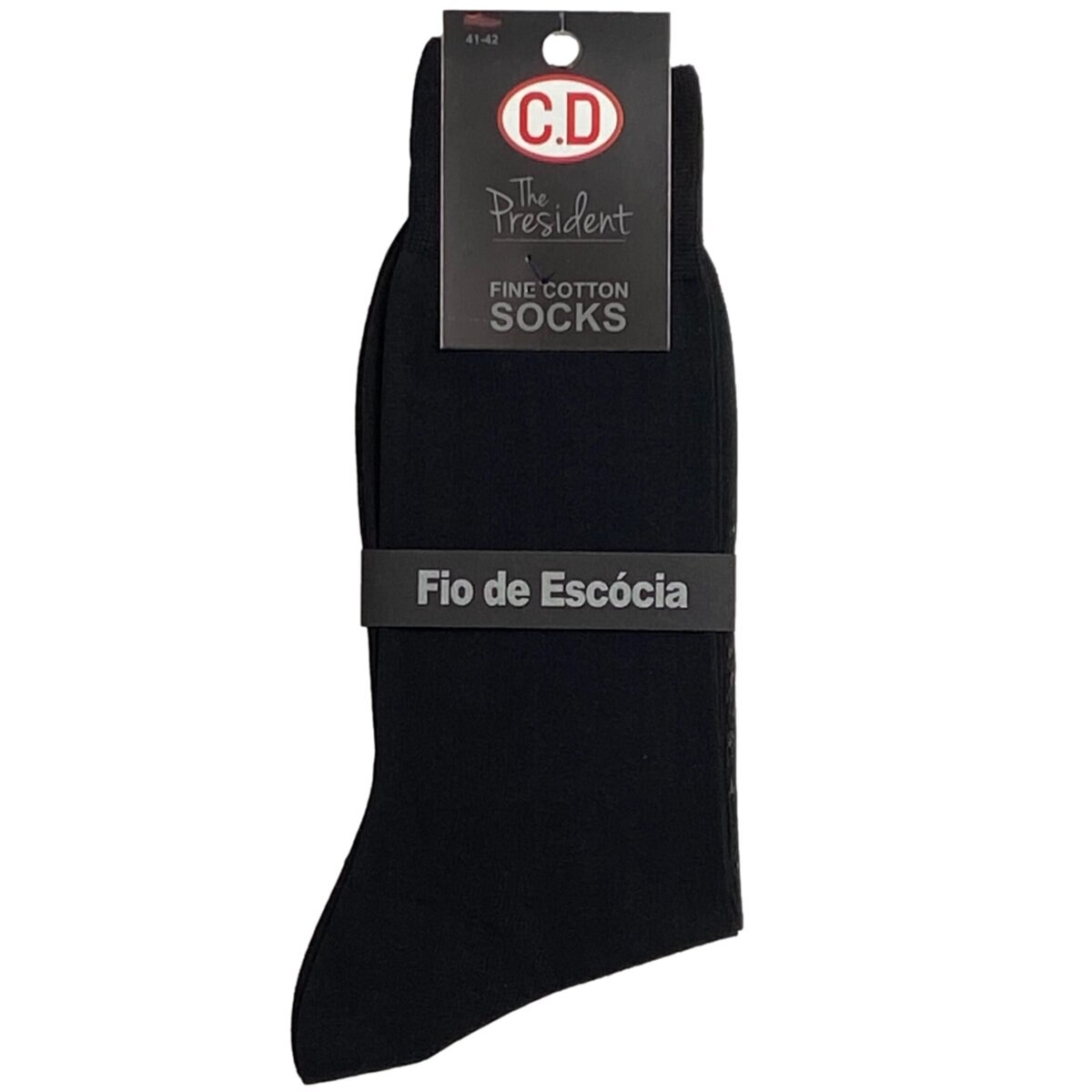 Meia Clássica Lisa Preto-1