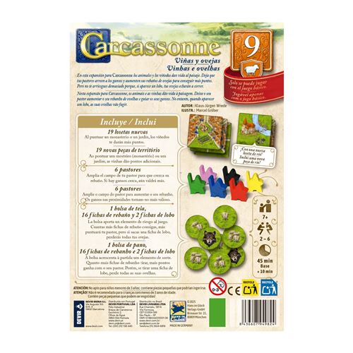 Jogo Carcassonne Expansão 9: Vinhas e Ovelhas 3