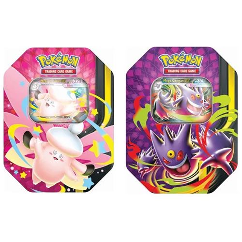 Imagem 0 de Trading Card Game Pokémon - Mega Gengar Ex e Clefable Tin - Pokémon -Modelo Sortido Envio Aleatório