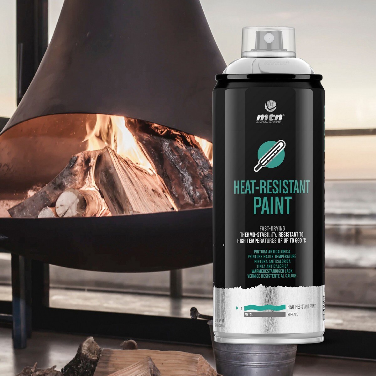 Spray de Tinta Resistente a Alta Temperatura - 400 ml 2