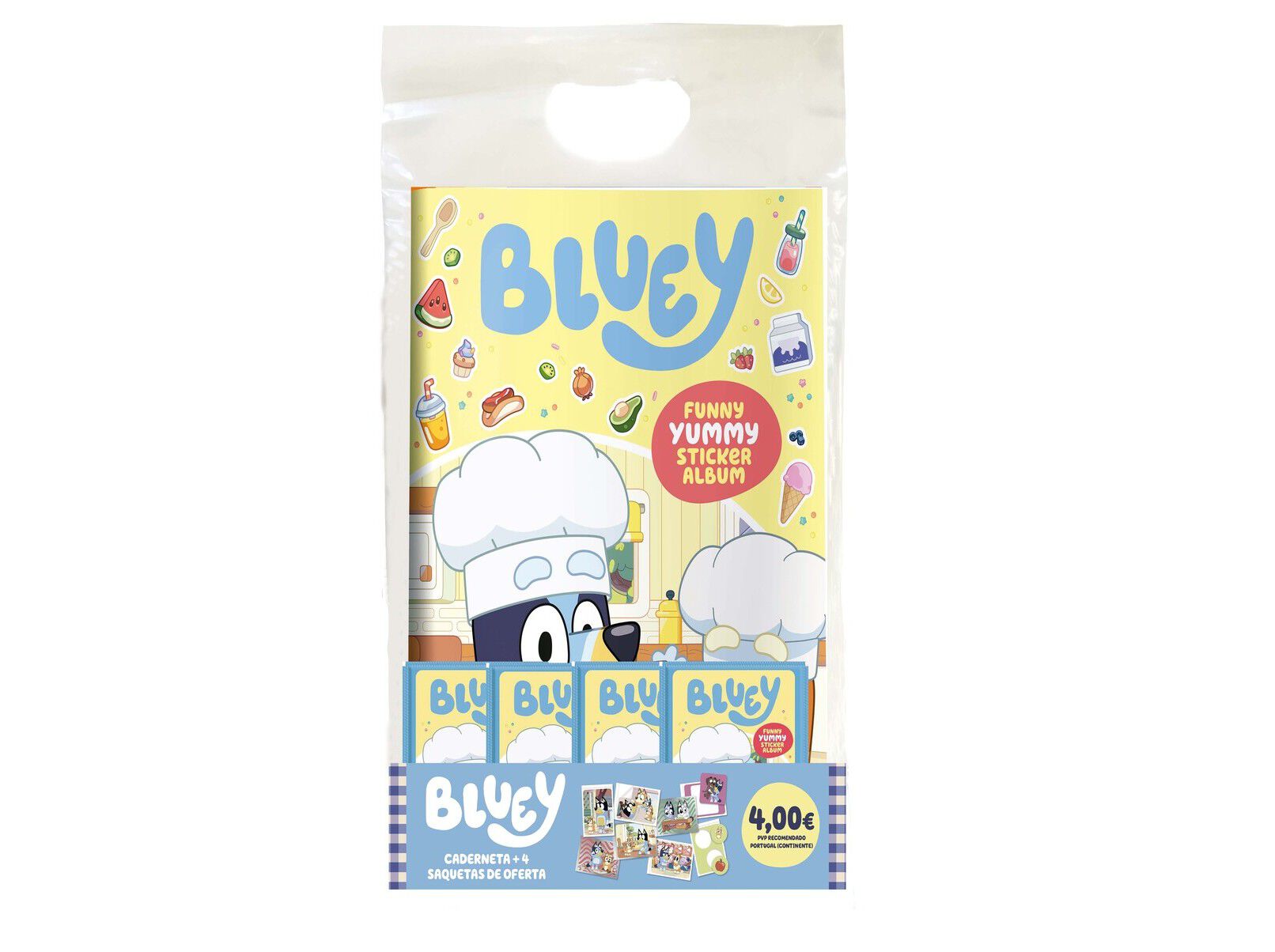 Imagem 0 de Starter Pack Bluey Caderneta + 4 saquetas