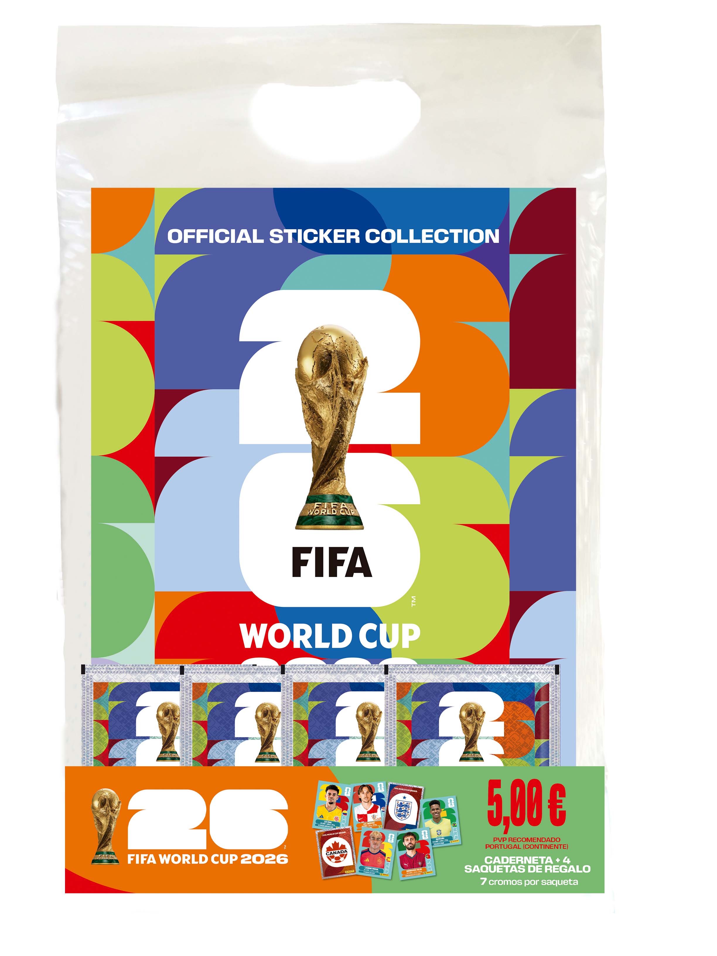 Starter Pack World Cup 2026 (Caderneta + 4 saquetas) 1