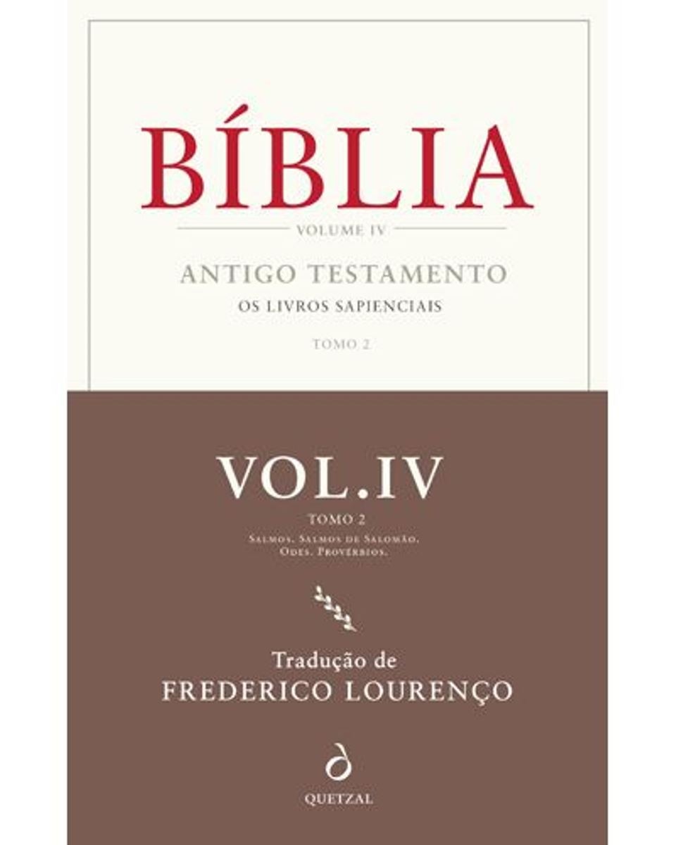 Imagem 0 de Bíblia Vol. IV, Tomo 2 Antigo Testamento - Os Livros Sapienciais