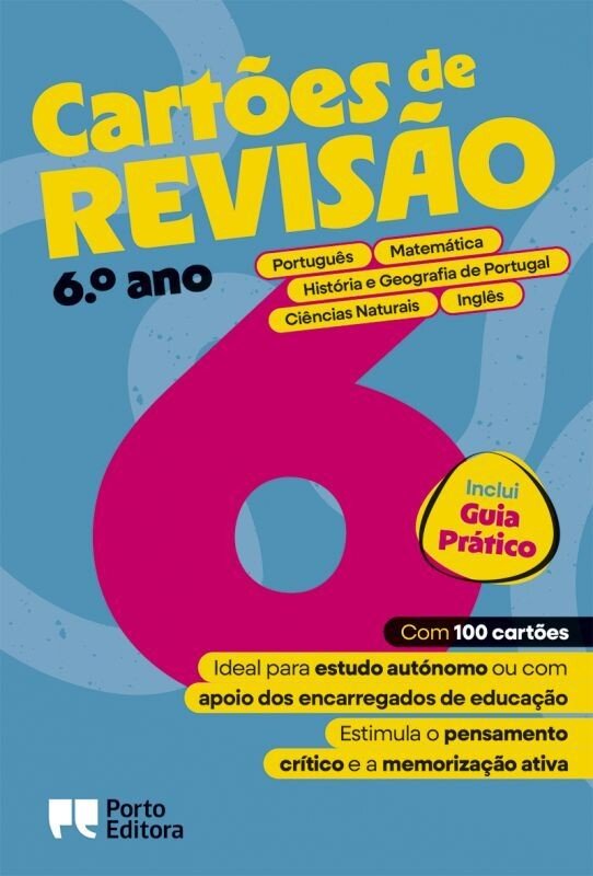 Imagem 0 de Cartões de Revisão - Livro Português, Matemática, História e Geografia de Portugal, Ciências Naturais e Inglês - 6.º Ano