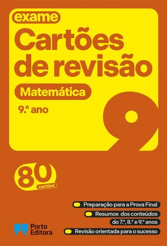 Imagem 0 de Cartões de Revisão - Livro Matemática - 9.º Ano