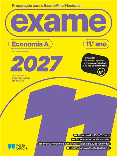 Imagem 0 de Preparação para o Exame Final Nacional 2027 - Economia A - 11.º Ano