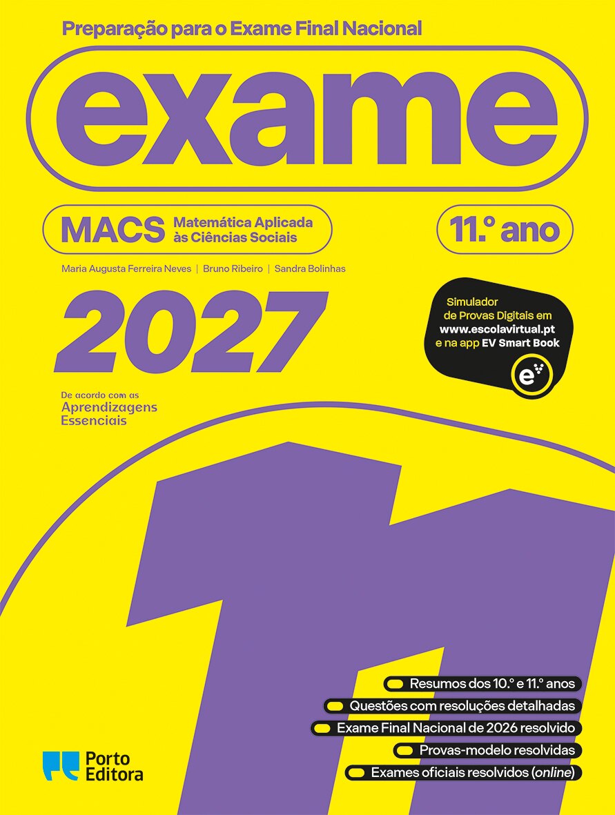 Imagem 0 de Preparação para o Exame Final Nacional 2027 - MACS - Matemática Aplicada às Ciências