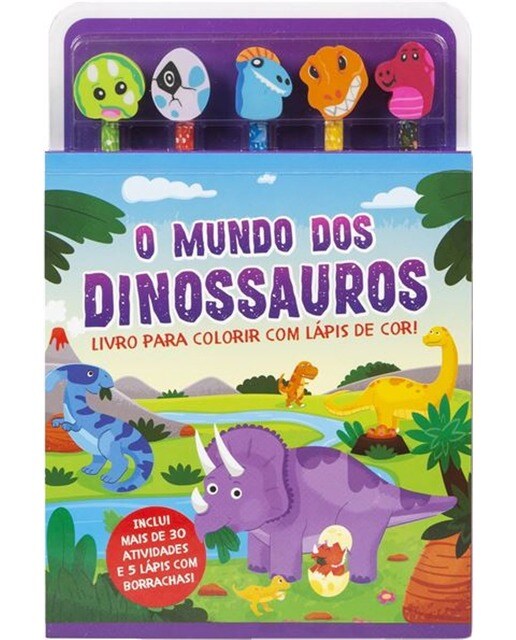 O Mundo dos Dinossauros - Livro para Colorir com Lápis de Cor 1
