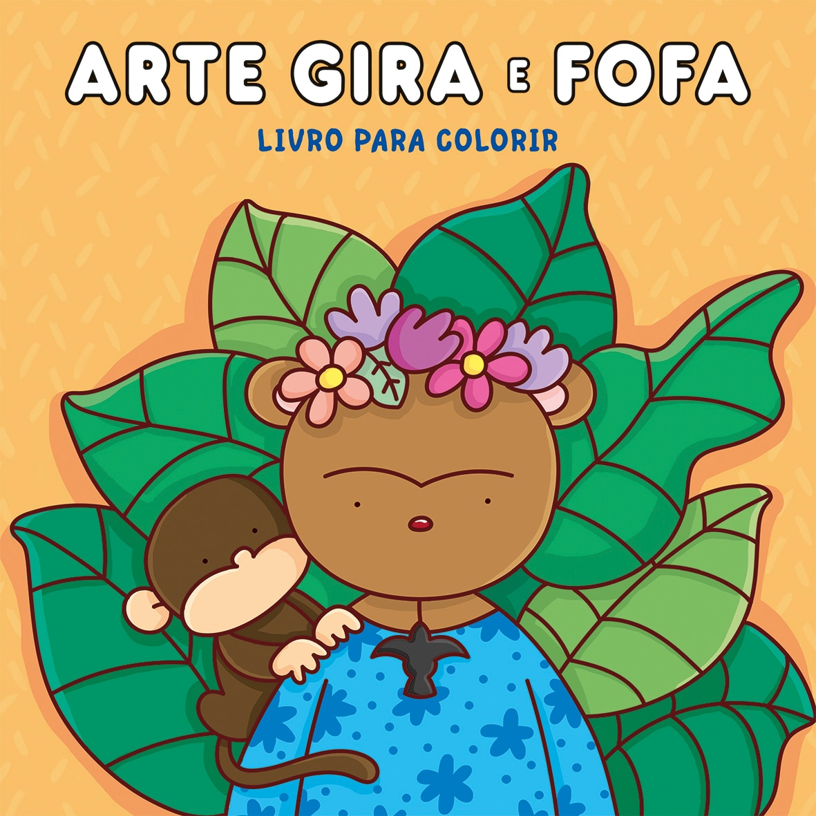Arte gira e fofa - Livro para colorir 1