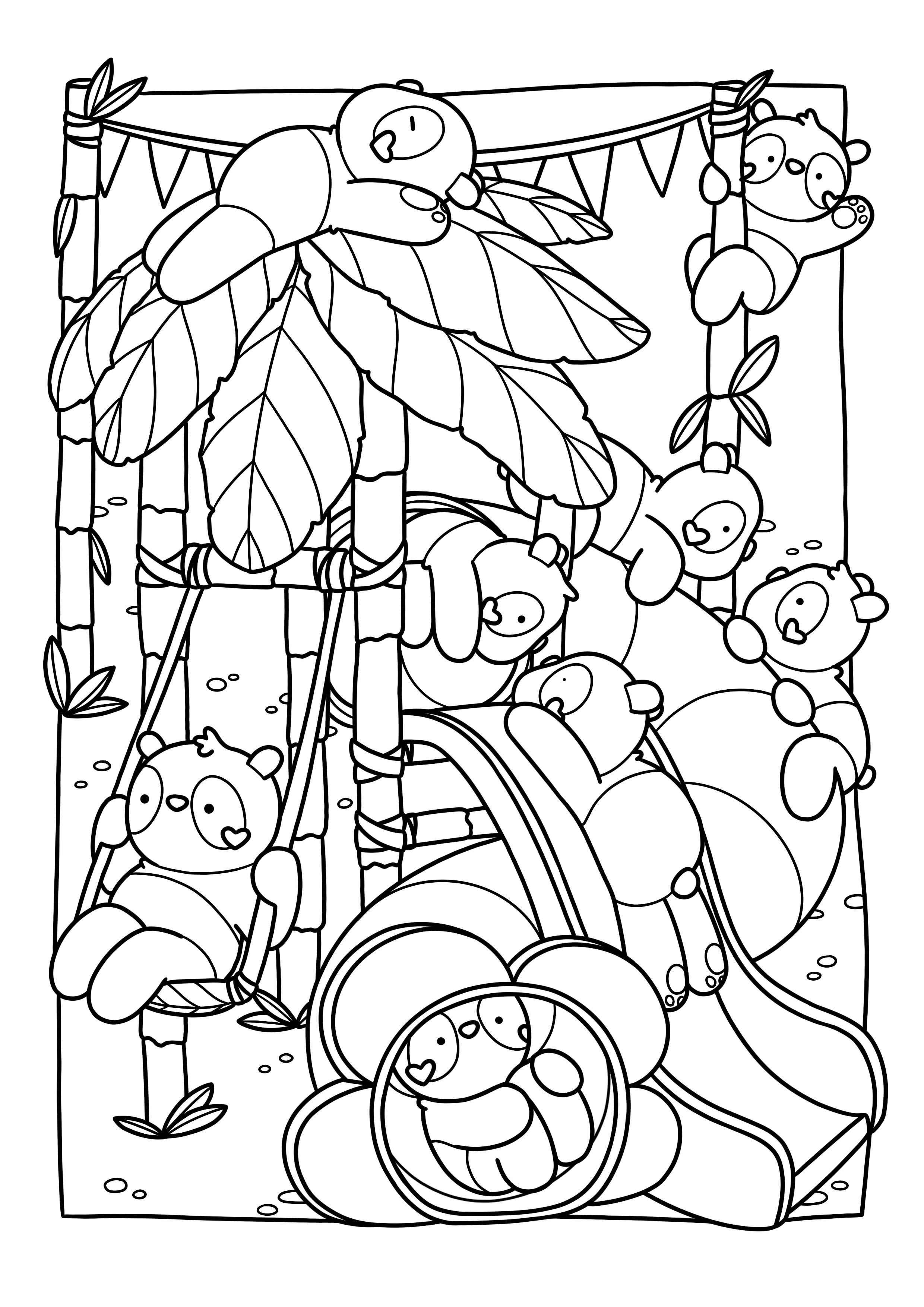 Tããããõ Fofos! - Pandas - Livro de colorir 2