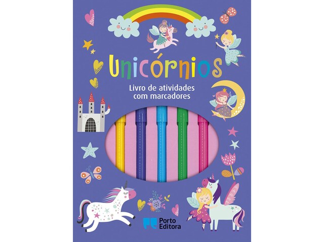 Imagem 0 de livro unicórnios - livro de atividades com marcadores