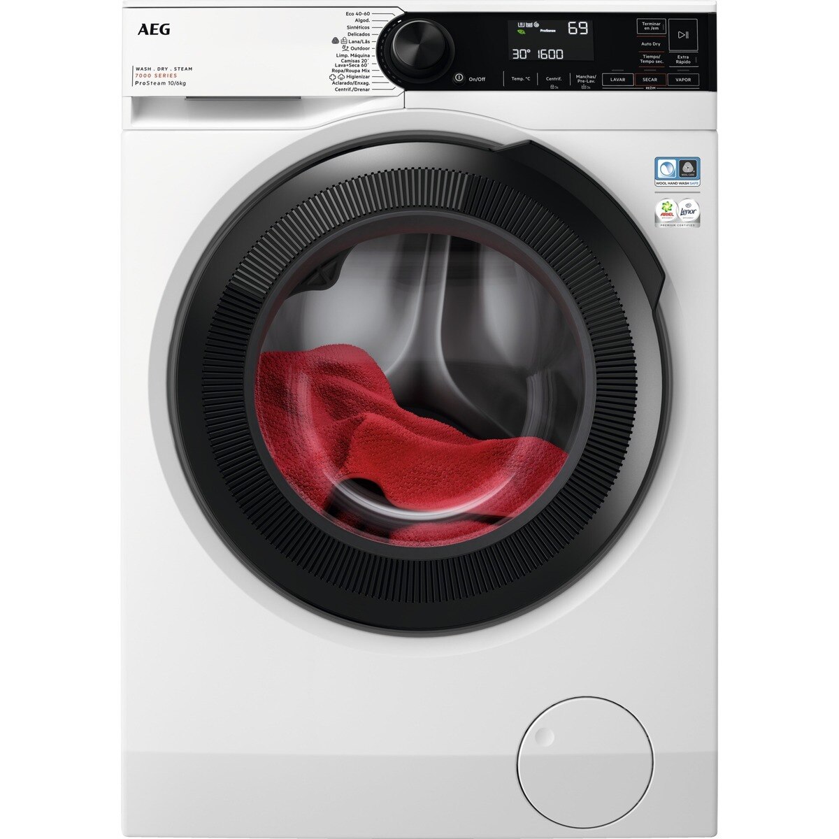 Imagem 0 de Recondicionado - Grade B - Máquina de Lavar e Secar Roupa AEG Série 7000 LWR7316O4B ProSteam Carga Frontal de 10/6 Kg e 1600 rpm - Branco