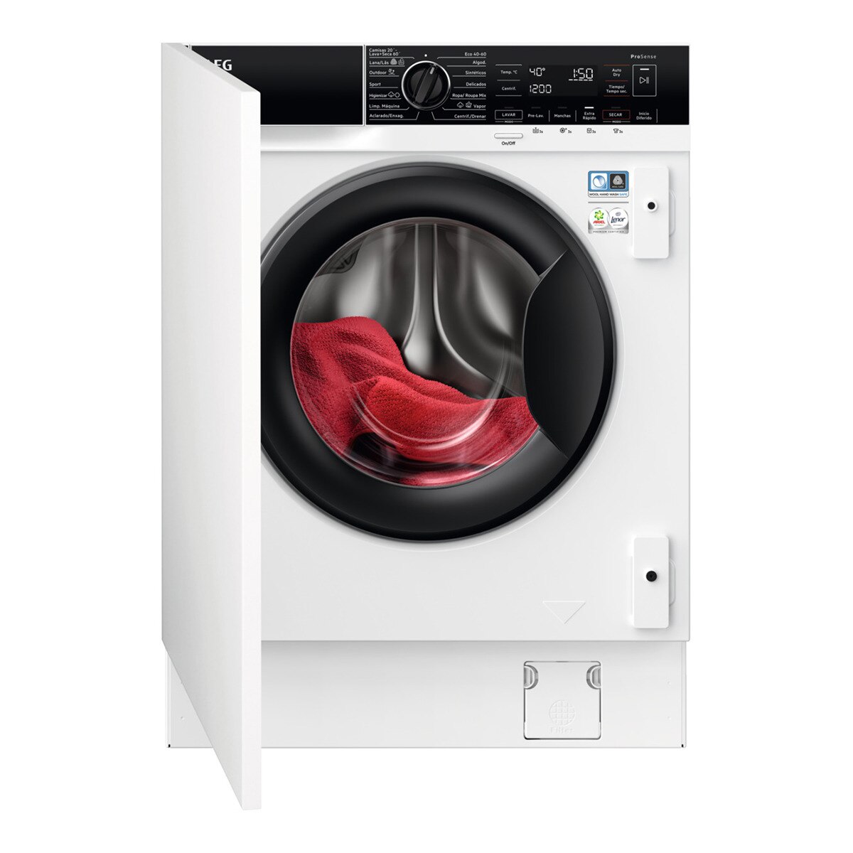 Imagem 0 de Recondicionado - Grade B - Máquina de Lavar e Secar Roupa Encastrável AEG Série 7000 LWN7E8636F  ProSteam®, DualSense e ProSense de 8/4 kg e de 1600 rpm - Branco