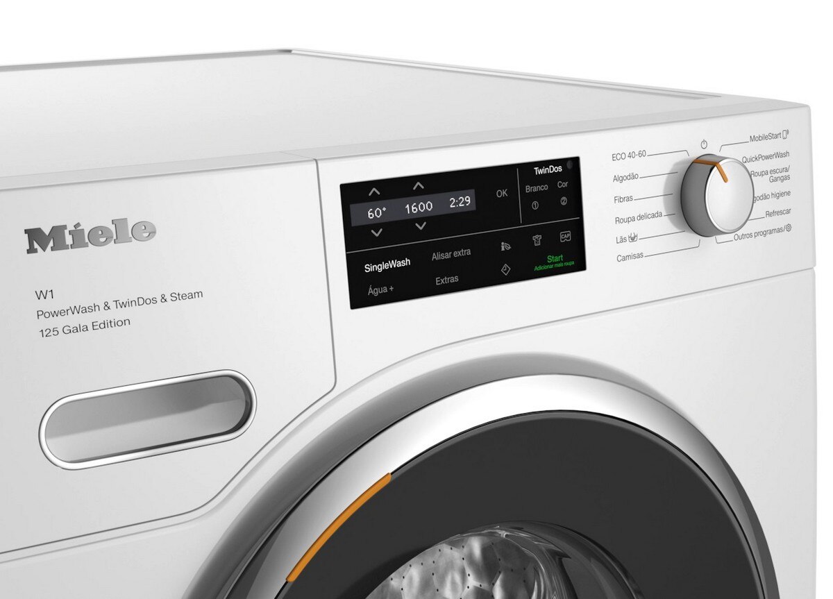 Recondicionado - Grade B - Máquina de Lavar Roupa Miele WWI880 WCS 125 Gala Edition Carga Frontal W1 SteamCare, TwinDos e PowerWash de 9 Kg e 1600 rpm - Branco Branco-3