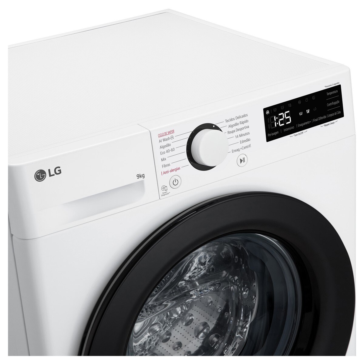 Recondicionado - Grade A - Máquina de Lavar Roupa LG F4WR5009A6W Carga Frontal AI DD Steam de 9 Kg e de 1400 rpm - Branco Branco-4