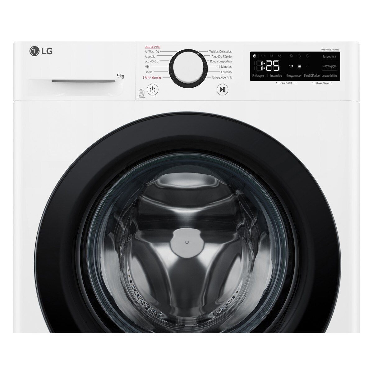 Recondicionado - Grade A - Máquina de Lavar Roupa LG F4WR5009A6W Carga Frontal AI DD Steam de 9 Kg e de 1400 rpm - Branco Branco-7