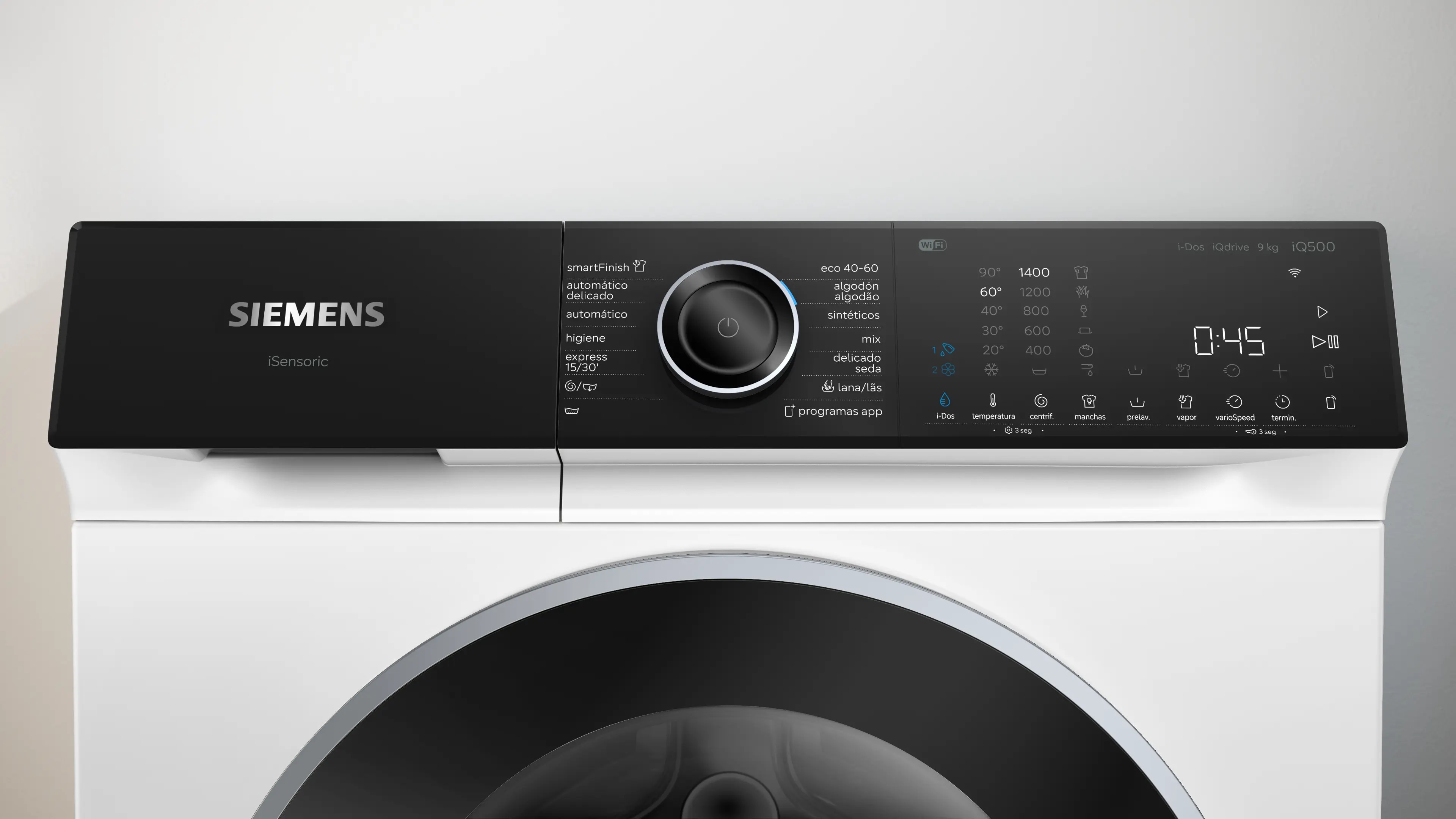 Recondicionado - Grade B - Máquina de Lavar Roupa Siemens iQ500 WG44H2A0ES Carga Frontal, Home Connect, i-Dos de 9 Kg e de 1400 rpm - Branco Branco-3