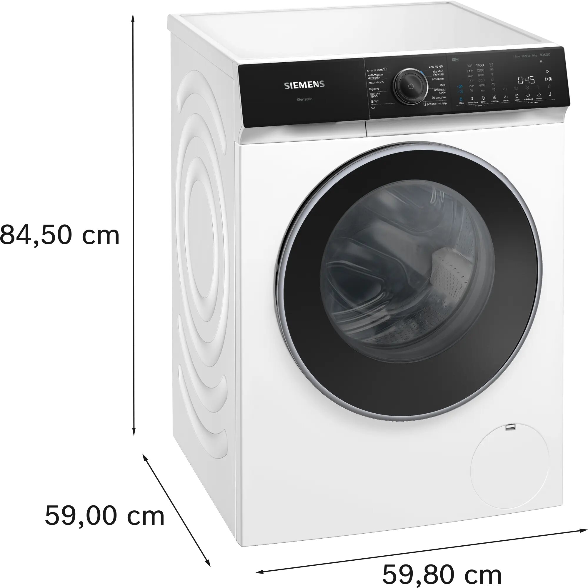 Recondicionado - Grade B - Máquina de Lavar Roupa Siemens iQ500 WG44H2A0ES Carga Frontal, Home Connect, i-Dos de 9 Kg e de 1400 rpm - Branco Branco-8