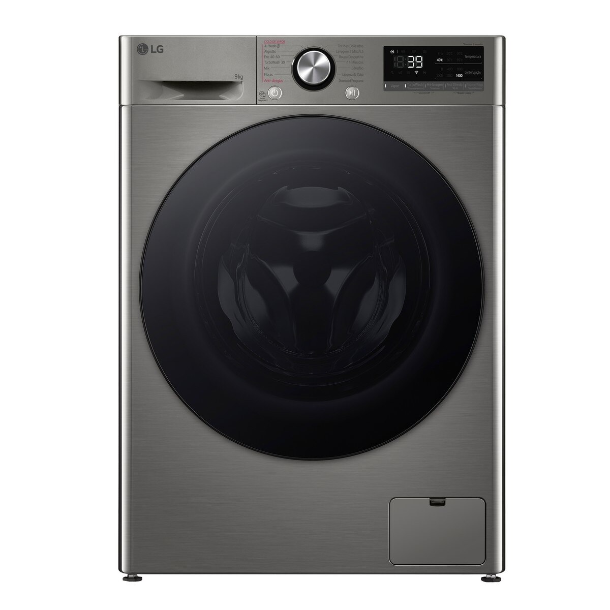 Imagem 0 de Recondicionado - Grade A - Máquina de Lavar Roupa LG F4WR709SGS Carga Frontal AI DD Steam TurboWash360 de 9 Kg e de 1400 rpm - Inox