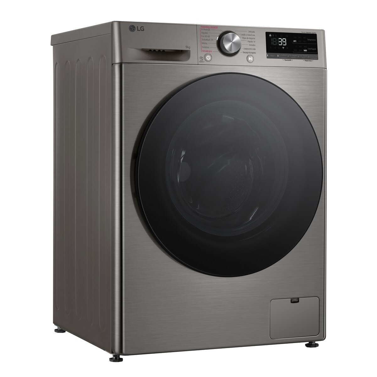 Recondicionado - Grade A - Máquina de Lavar Roupa LG F4WR709SGS Carga Frontal AI DD Steam TurboWash360 de 9 Kg e de 1400 rpm - Inox Preto-2