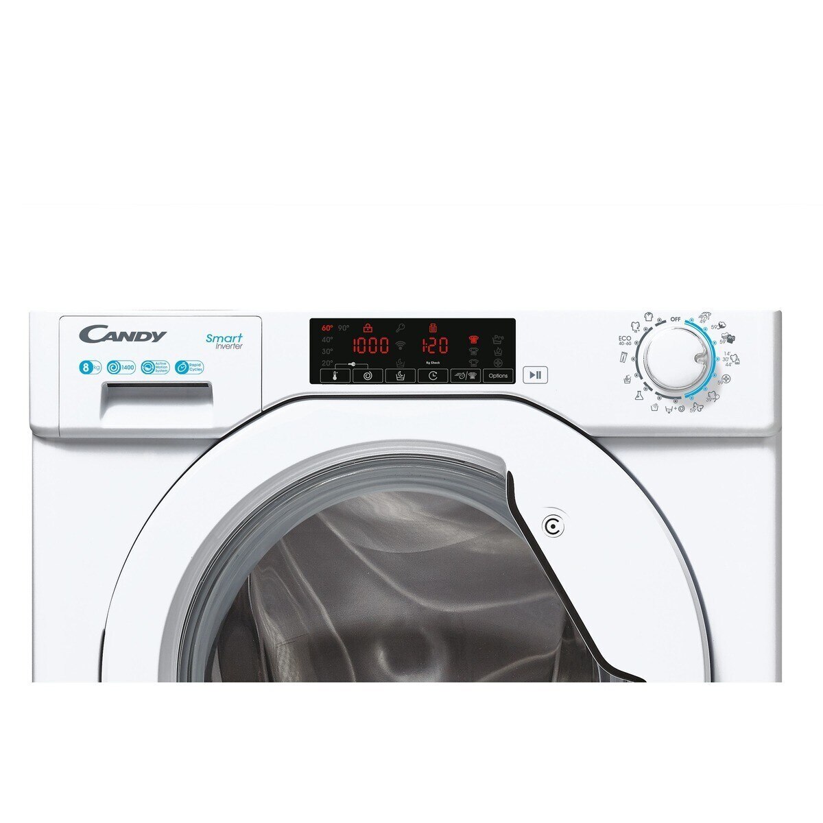 Recondicionado - Grade A - Máquina de Lavar Roupa Encastrável Candy Smart Inverter CBW 48TWME-S de 8 kg e 1400 rpm - Branco Branco-3