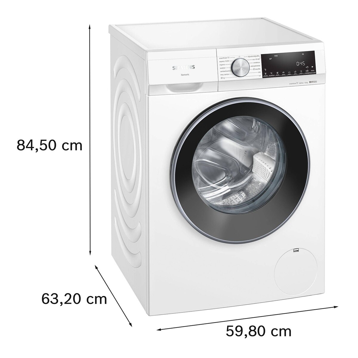 Recondicionado - Grade A - Máquina da Lavar Roupa Siemens WG54G2Z1ES Carga Frontal, de 10 Kg e de 1400 rpm - Branco Branco-2
