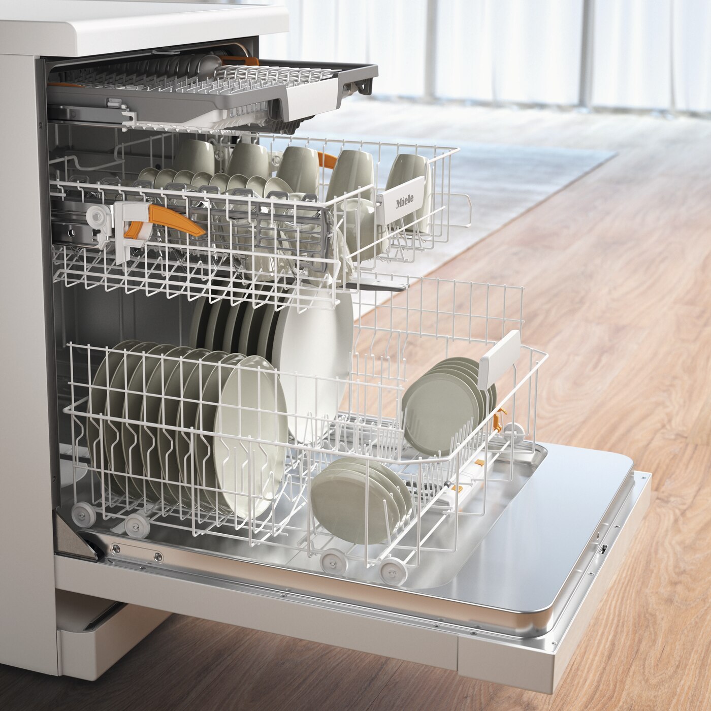 Recondicionado - Grade A - Máquina de Lavar Loiça Miele G 5410 SC BW de 14 Conjuntos e de 60 cm - Branco Branco-4