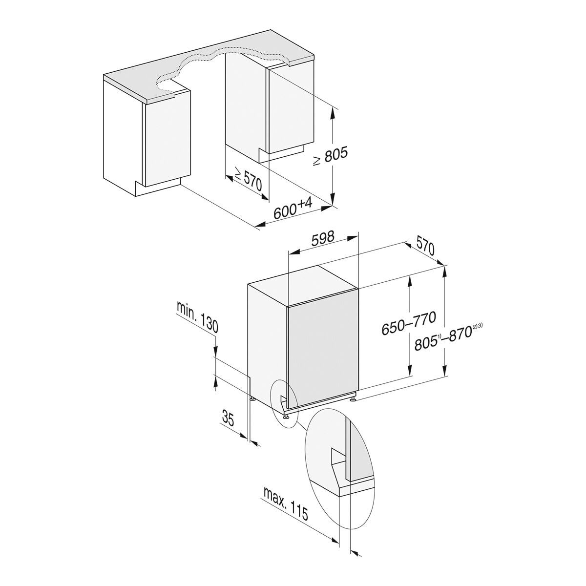 Recondicionado - Grade A - Máquina de Lavar Loiça Encastrável Miele G 7280 SCVi FrontFit, Gaveta 3D MultiFlex, QuickPowerWash e AutoOpen de 14 Conjuntos e de 60 cm - Aço Inox Aço inoxidável-2