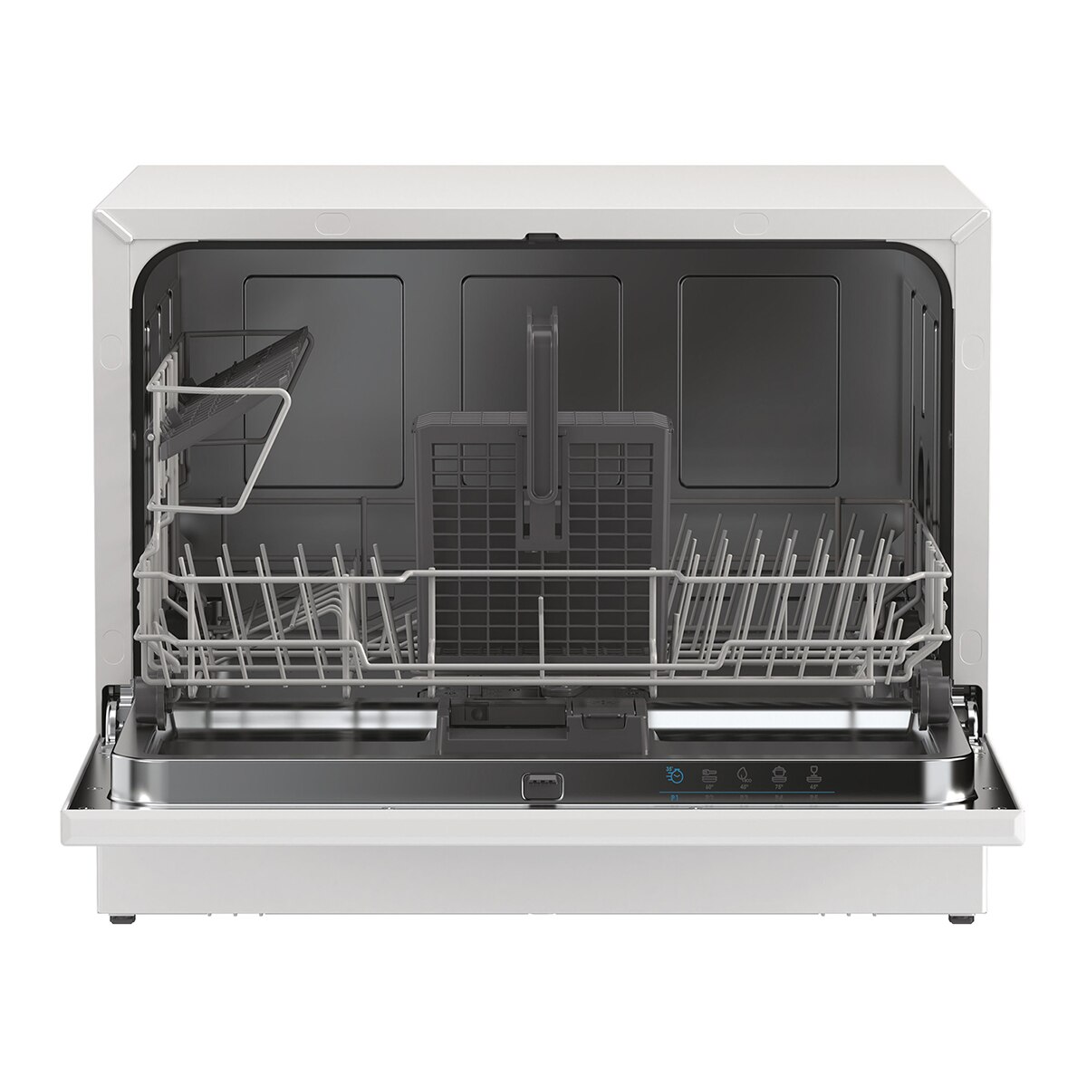 Recondicionado - Grade B - Máquina de Lavar Loiça Candy RapidoÓ CP 6E51LW Compacta, de 6 Conjuntos e de 45 cm - Branco Branco-2