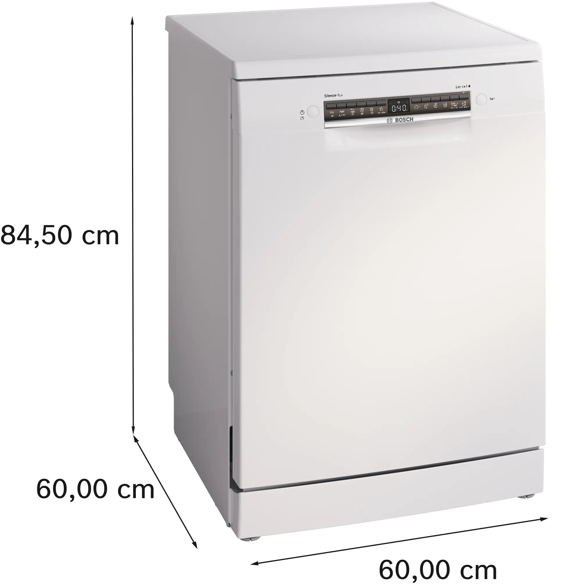 Recondicionado - Grade B - Máquina de Lavar Loiça Bosch Serie 4 SMS4EMW01E Home Connect, 3ª Gaveta de 14 Conjuntos e de 60 cm - Branco Branco-5