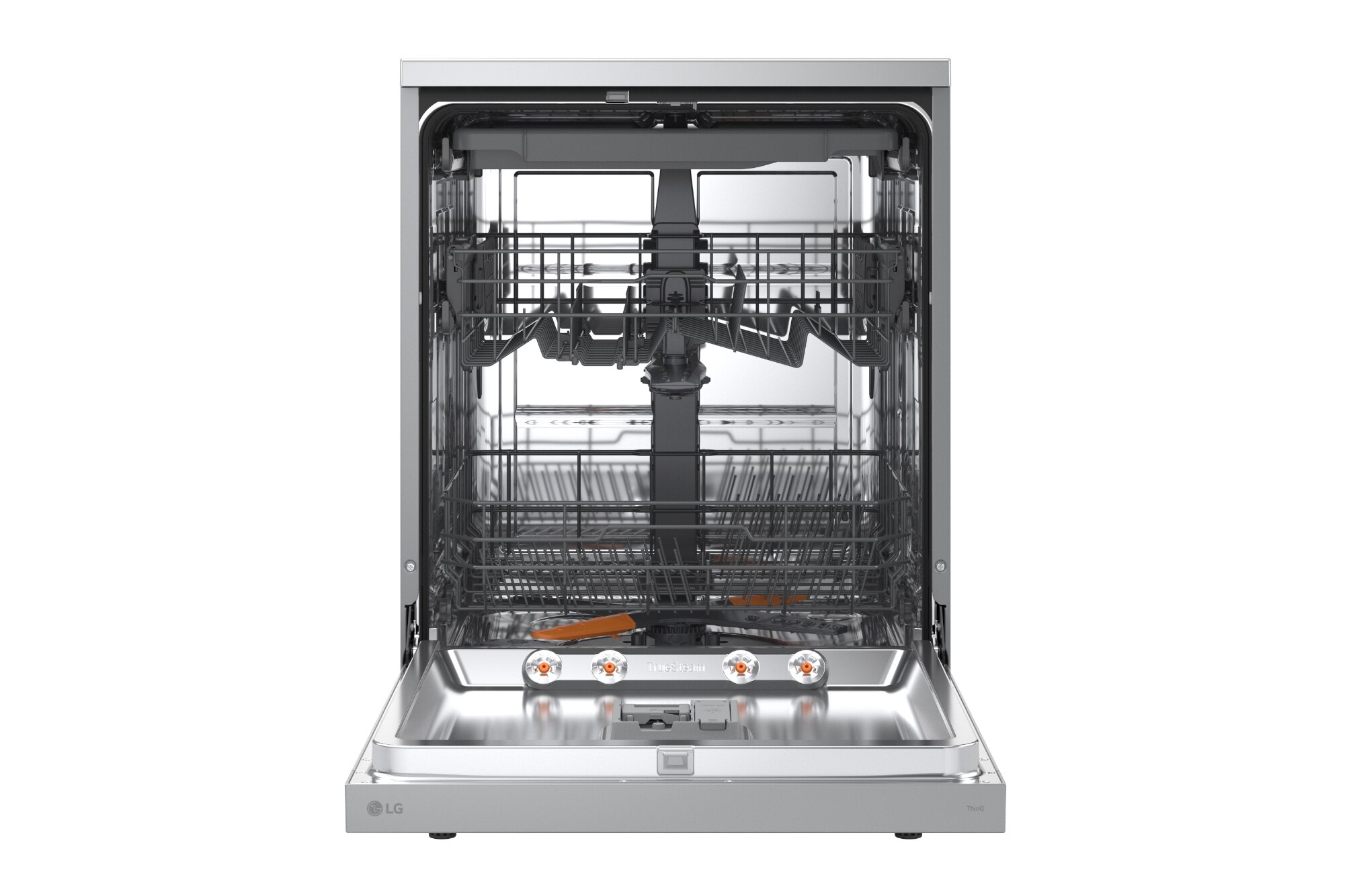 Recondicionado - Grade B - Máquina de Lavar Loiça LG DF273FVS de 14 conjuntos, 60 cm e com QuadWash, TrueSteam e EasyRack Plus e 3ª Bandeja - Silver Silver-2