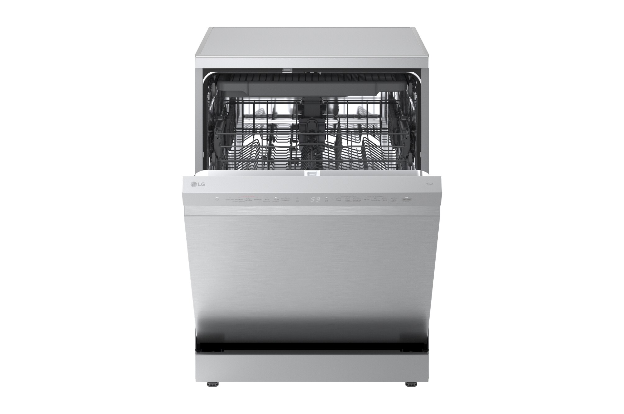 Recondicionado - Grade B - Máquina de Lavar Loiça LG DF273FVS de 14 conjuntos, 60 cm e com QuadWash, TrueSteam e EasyRack Plus e 3ª Bandeja - Silver Silver-4