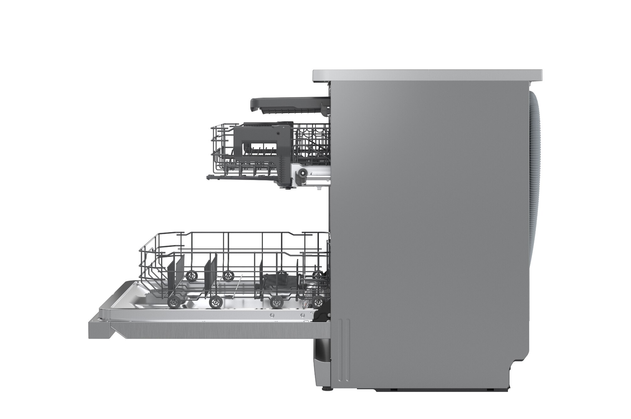 Recondicionado - Grade B - Máquina de Lavar Loiça LG DF273FVS de 14 conjuntos, 60 cm e com QuadWash, TrueSteam e EasyRack Plus e 3ª Bandeja - Silver Silver-10