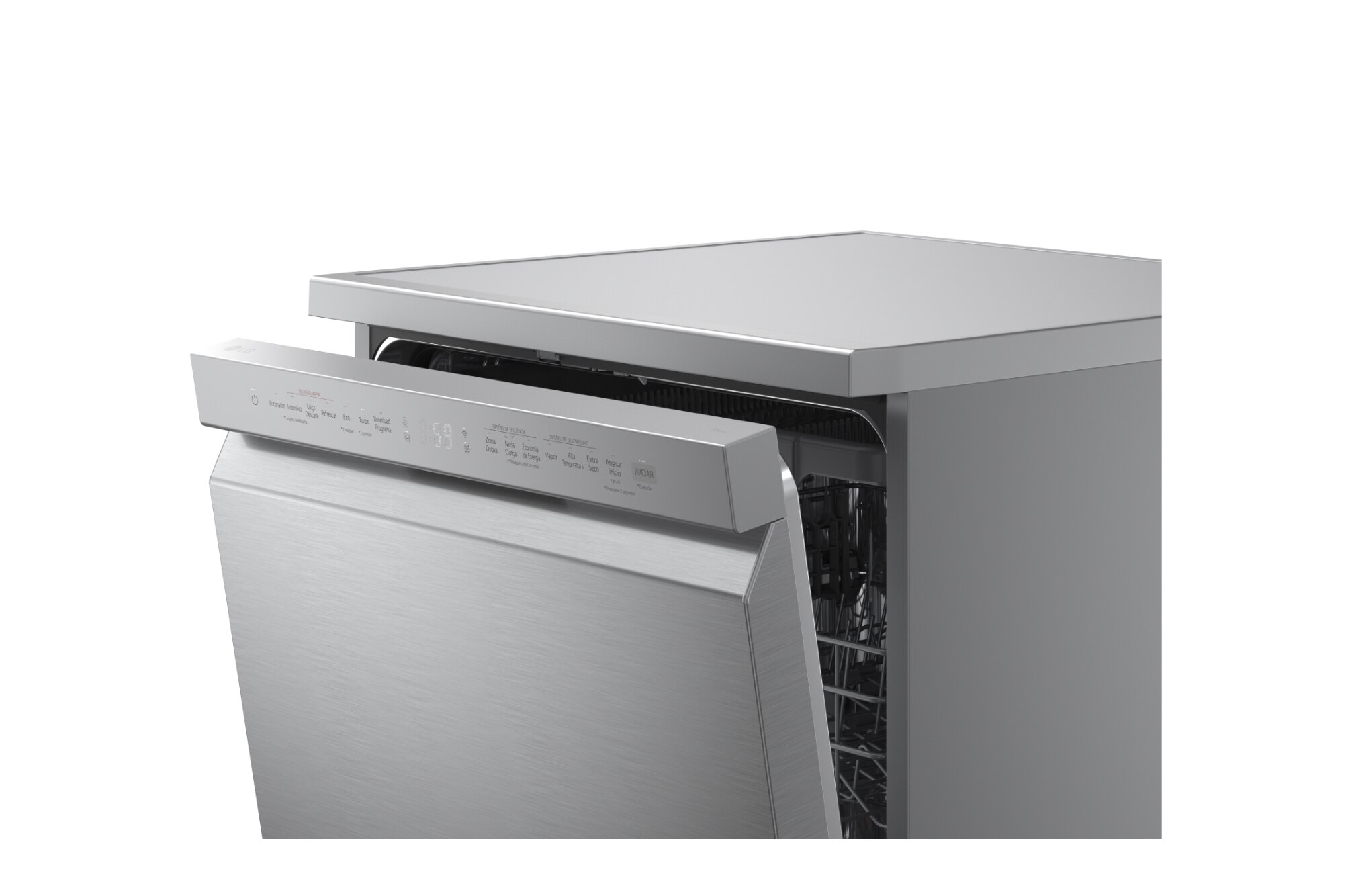 Recondicionado - Grade B - Máquina de Lavar Loiça LG DF273FVS de 14 conjuntos, 60 cm e com QuadWash, TrueSteam e EasyRack Plus e 3ª Bandeja - Silver Silver-13