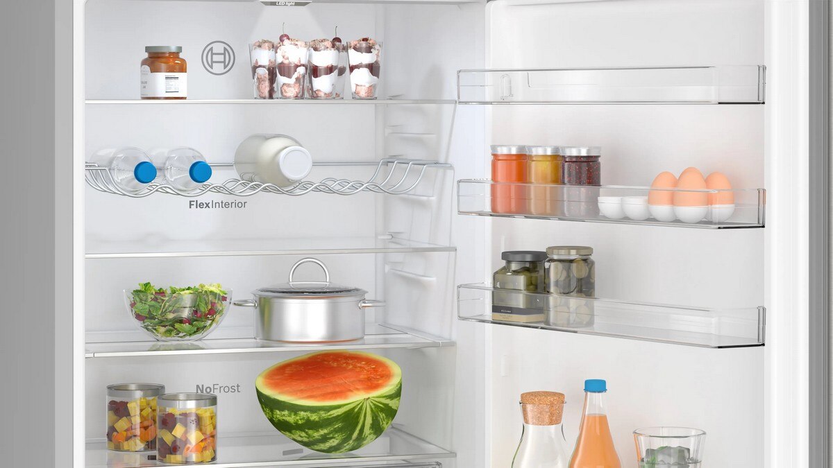 Recondicionado - Grade A - Frigorífico Combinado Bosch Série 4 KGN497ICT VitaFresh XXL, PerfectFit e No Frost e de 203 cm - Inox Anti-dedadas Aço Antimarcas-3