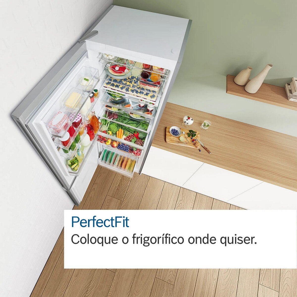 Recondicionado - Grade A - Frigorífico Combinado Bosch Série 4 KGN497ICT VitaFresh XXL, PerfectFit e No Frost e de 203 cm - Inox Anti-dedadas Aço Antimarcas-9