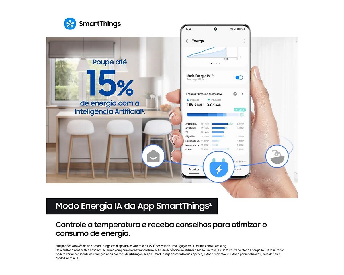 Recondicionado - Grade B - Frigorífico Combinado Samsung RB38C600DSA/EF No Frost, Modo Energia IA SmartThings e de 203 cm - Look Inox LookInox-6