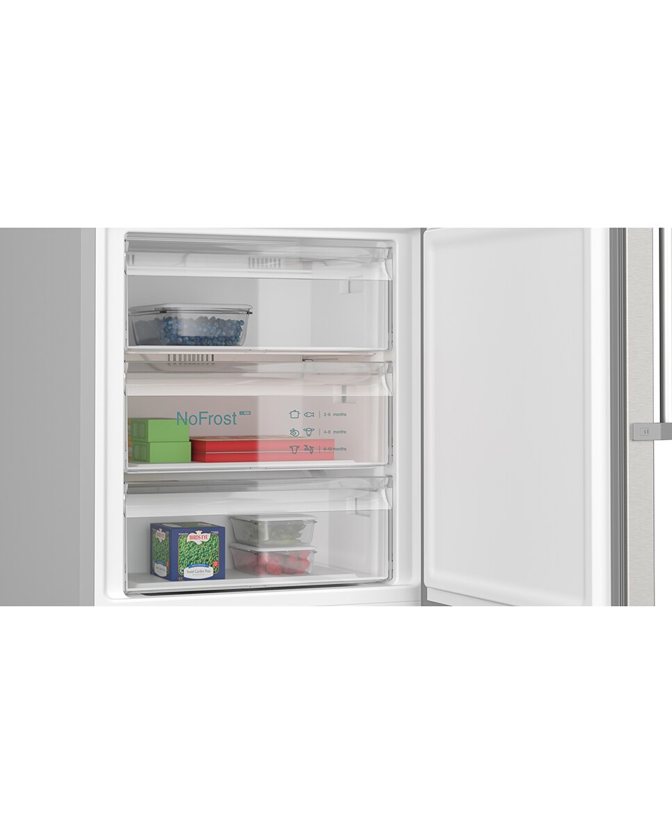 Recondicionado - Grade B - Frigorífico Combinado Siemens iQ500 KG49NAICT No Frost com HyperFresh e de 203 cm - Inox-easyclean Inox-7