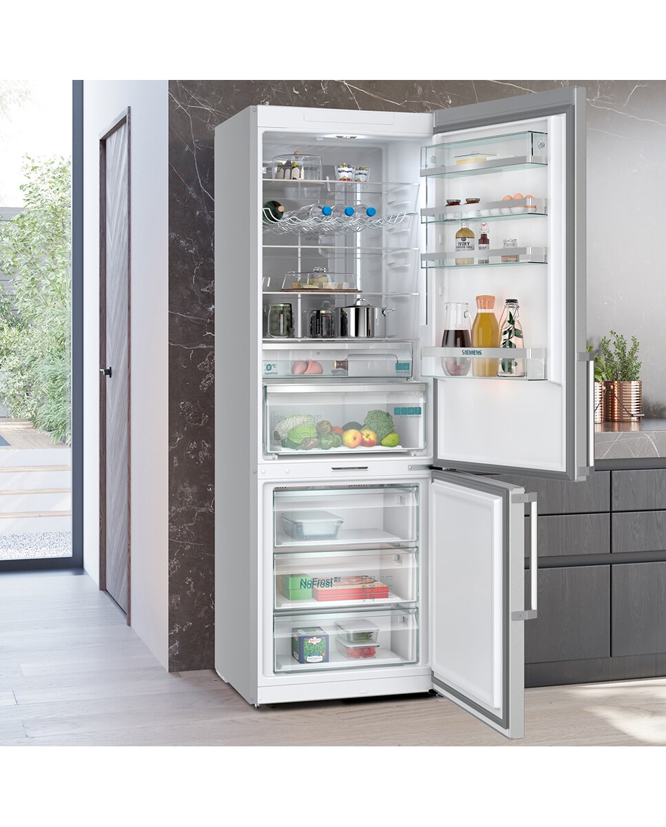 Recondicionado - Grade B - Frigorífico Combinado Siemens iQ500 KG49NAICT No Frost com HyperFresh e de 203 cm - Inox-easyclean Inox-10