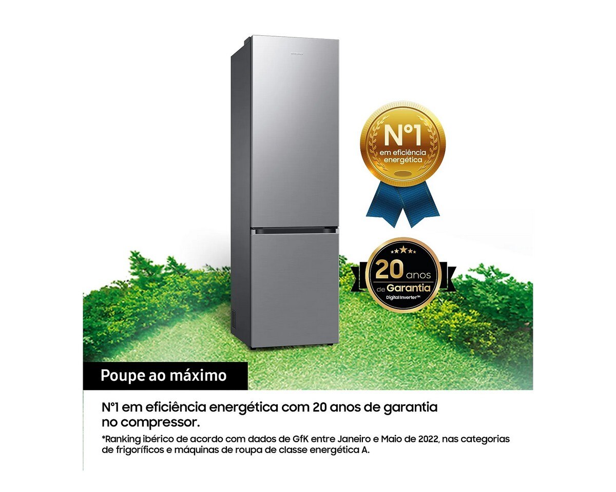 Recondicionado - Grade B - Frigorífico Combinado Samsung RB38T607BS9 No Frost de 203 cm - Inox Inox-2