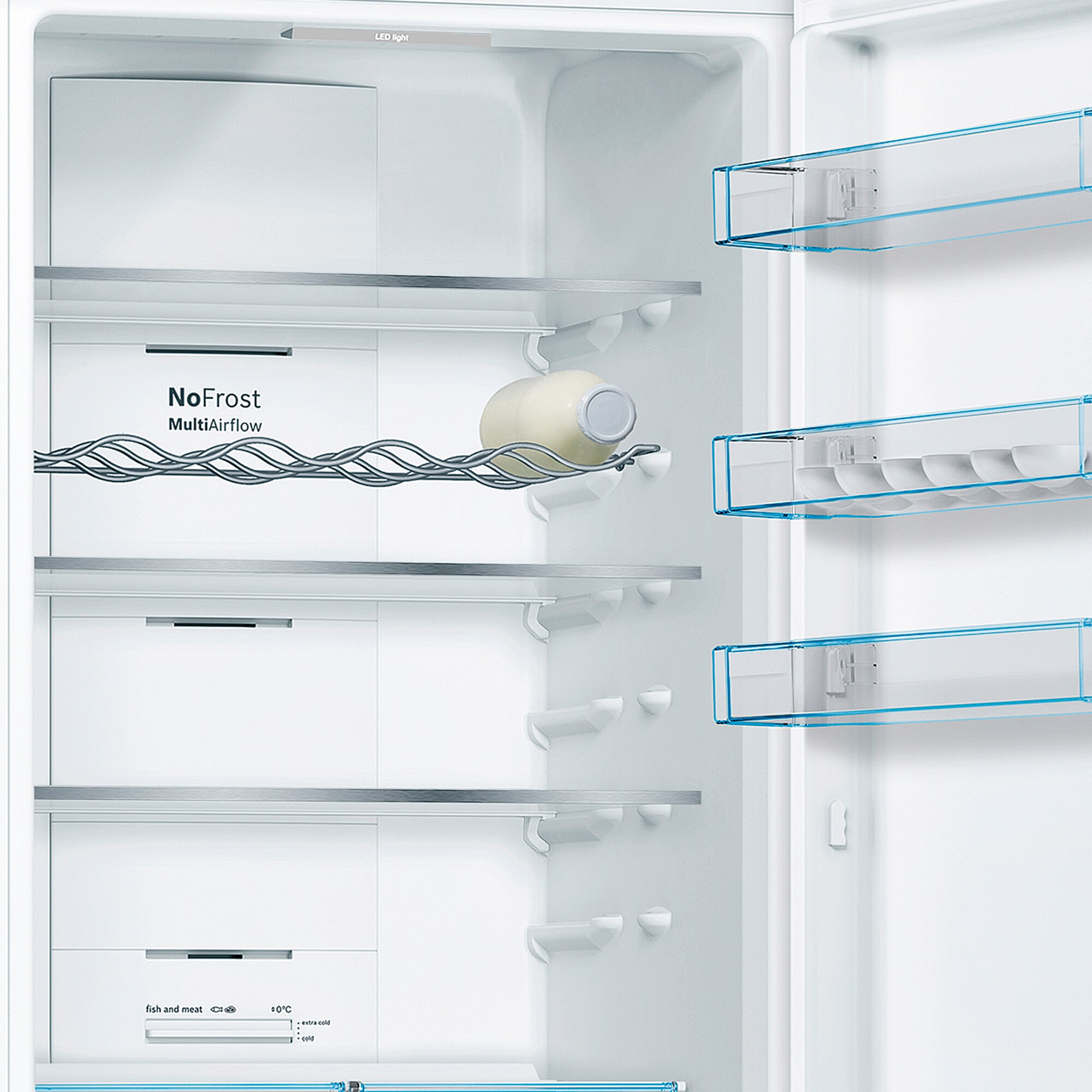 Recondicionado - Grade A - Frigorífico Combinado Bosch Série 4 KGN39VWEA VitaFresh Plus, PerfectFit e No Frost e de 203 cm - Branco Branco-4
