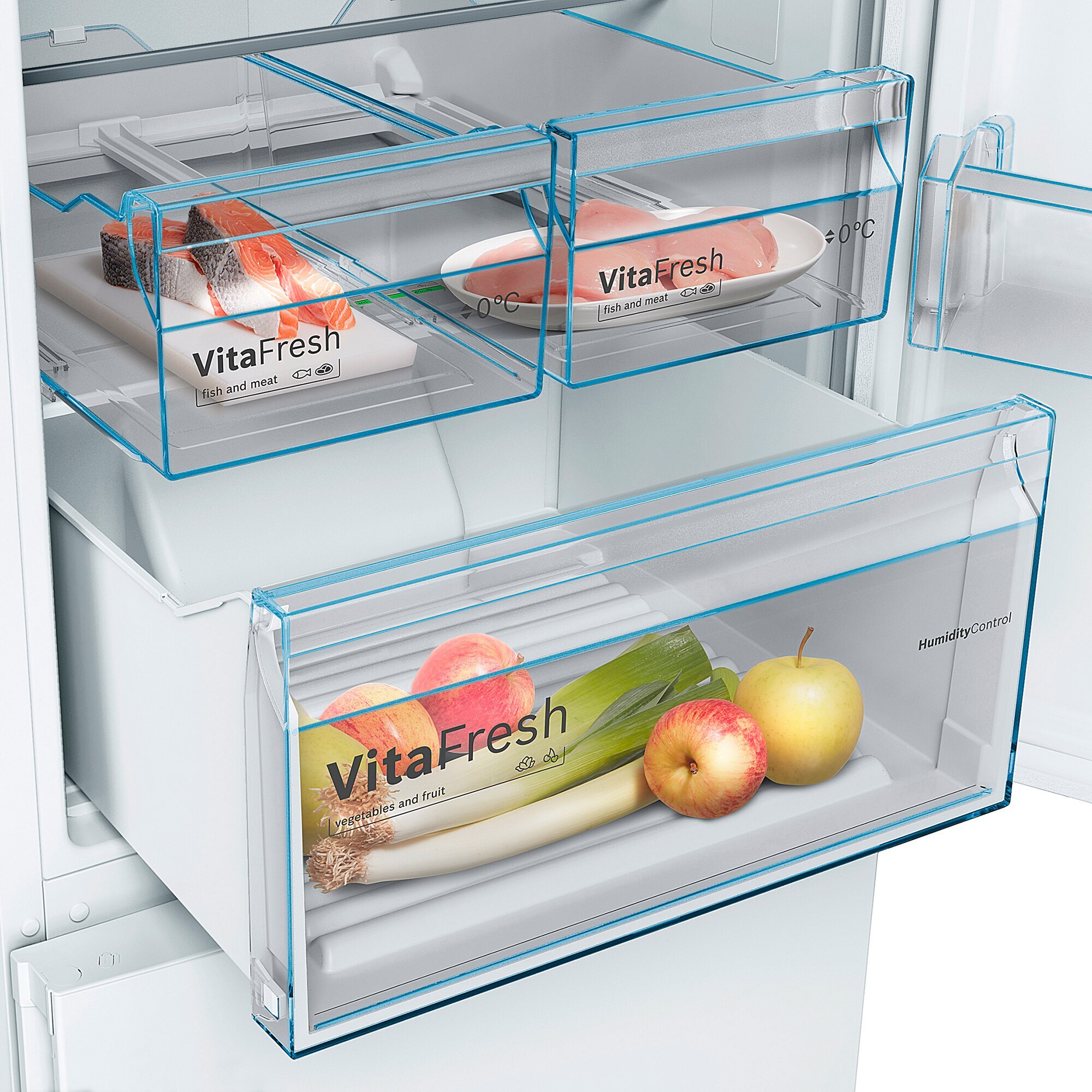 Recondicionado - Grade A - Frigorífico Combinado Bosch Série 4 KGN39VWEA VitaFresh Plus, PerfectFit e No Frost e de 203 cm - Branco Branco-5